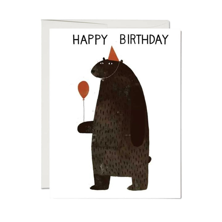 Red Cap: Greeting Card Party Bear