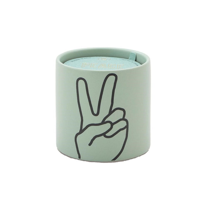 Paddywax: Impressions 5.75oz Ceramic Candle Mint With Peace Lavender & Thyme