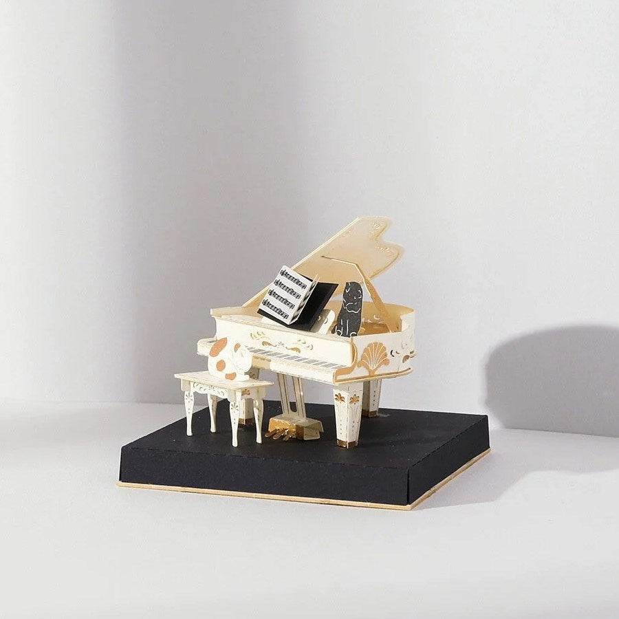 Paper Thought: Lasercut Paper Model Vintage Piano