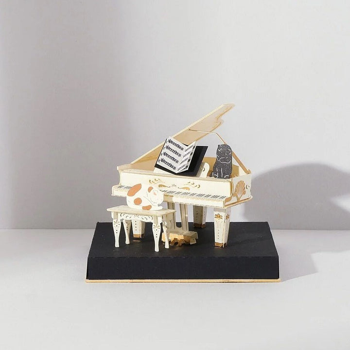Paper Thought: Lasercut Paper Model Vintage Piano