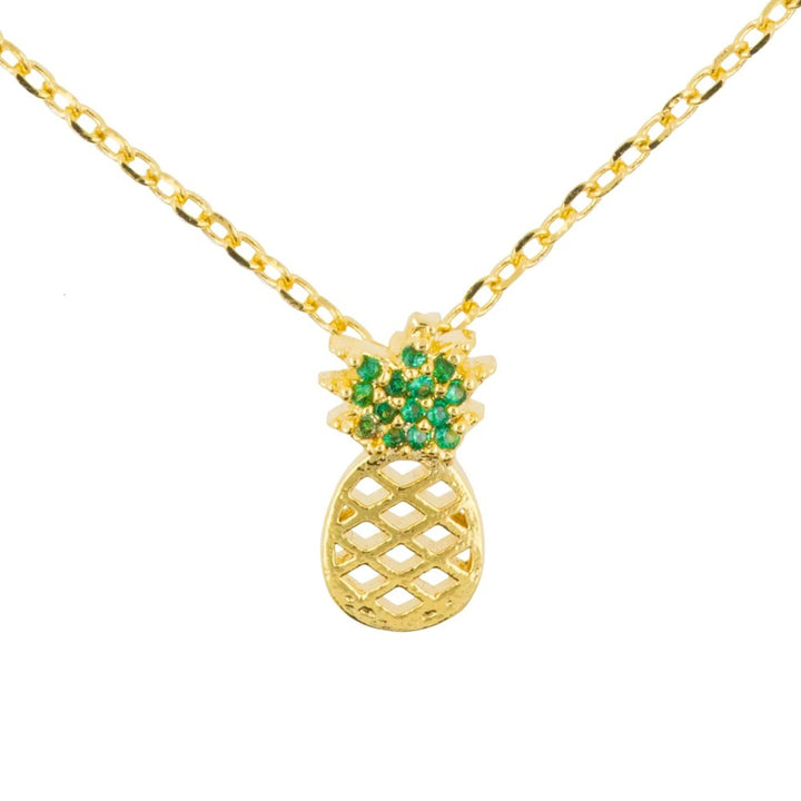Short Story: Necklace Diamante Pineapple Gold