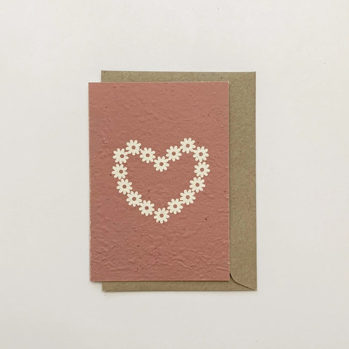 Turquoise Creative: Plantable Card Heart of Flowers Pink