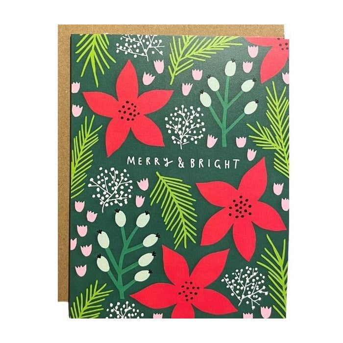 Badger & Burke: Greeting Card Christmas Poinsettia