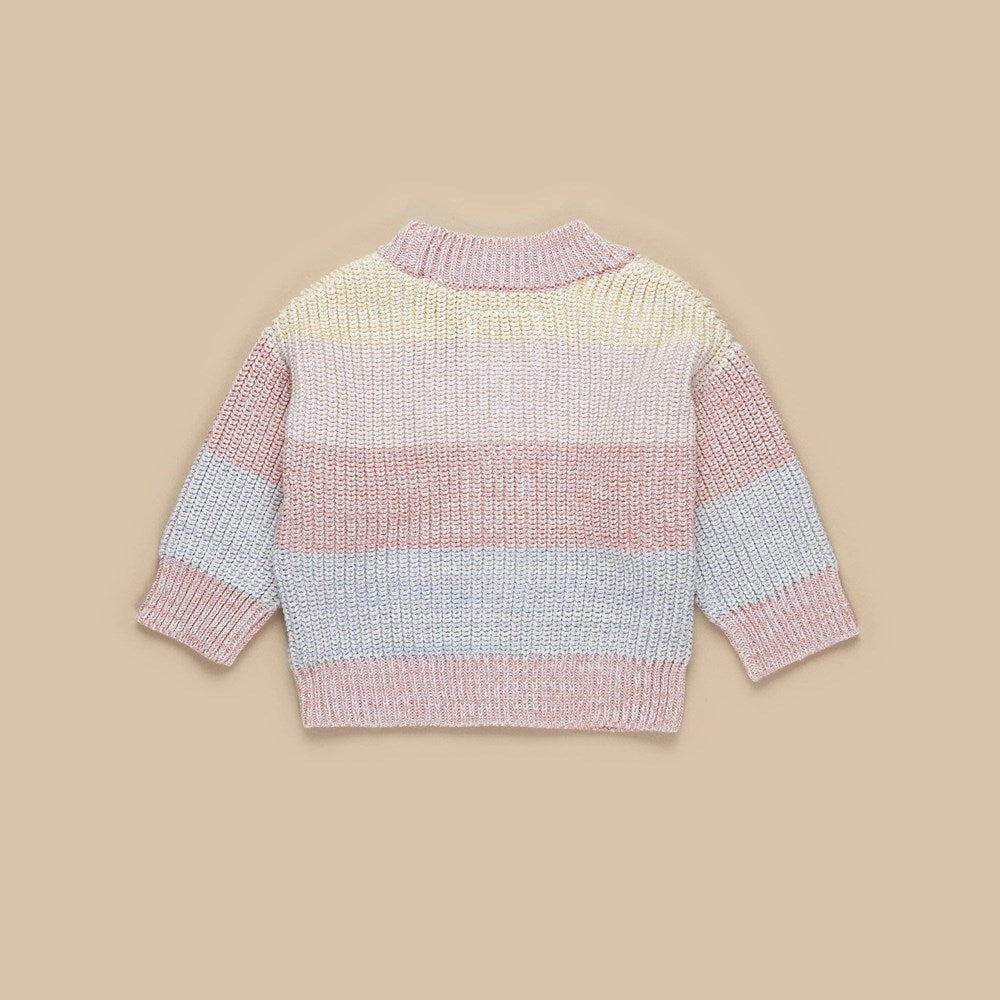 Huxbaby: Knit Cardi Rainbow Stripe – Monsterthreads