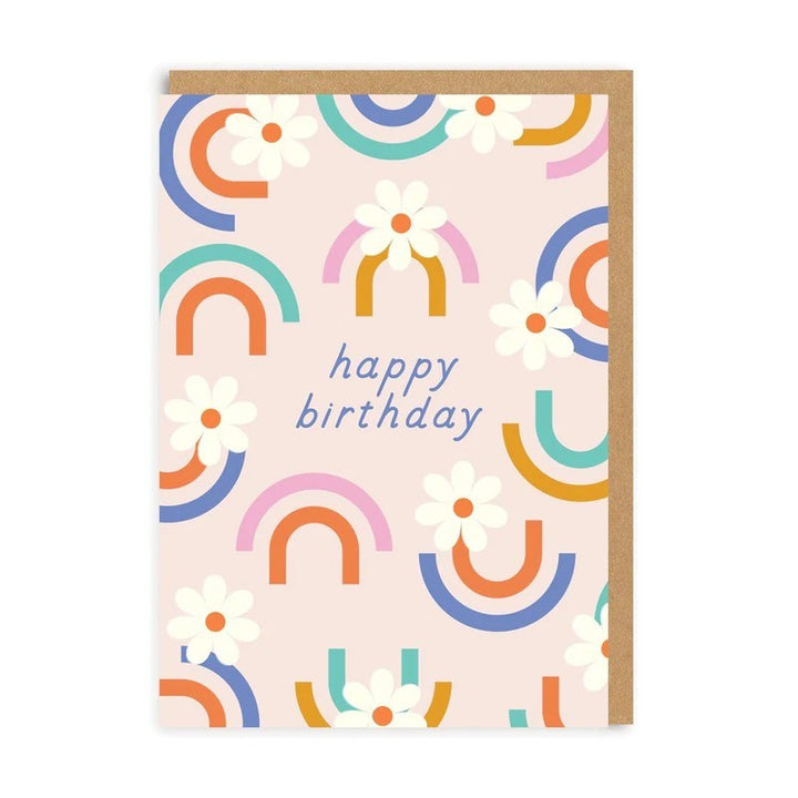 Ohh Deer: Greeting Card Birthday Floral Rainbow