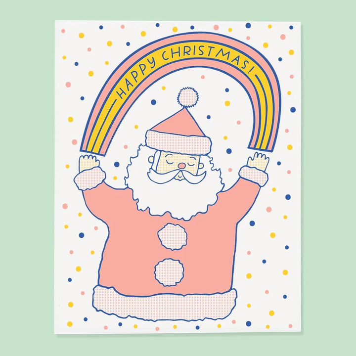 The Good Twin: Greeting Card Christmas Rainbow Santa