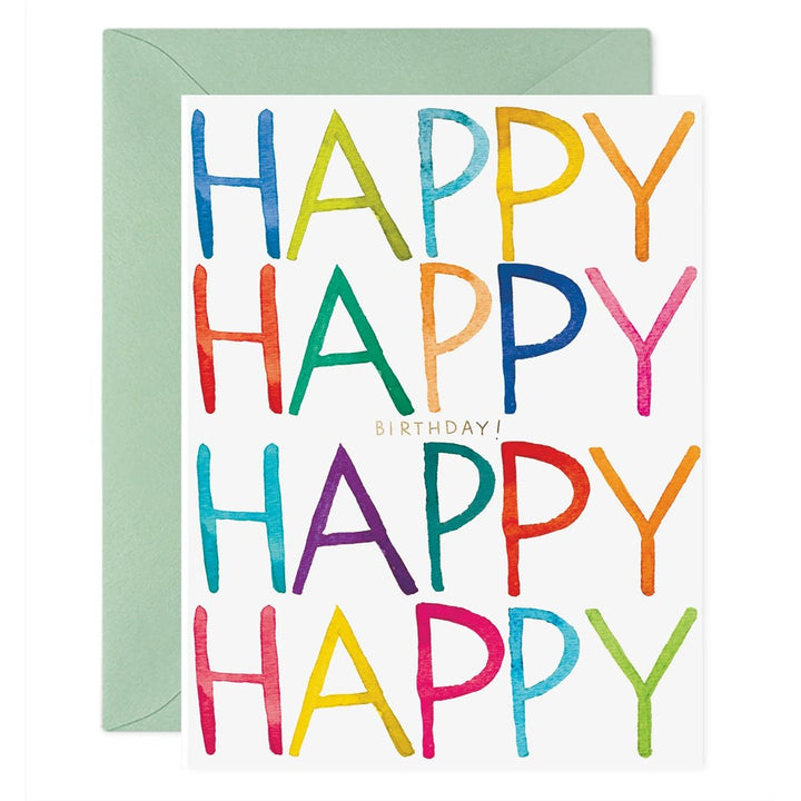 E. Frances Paper: Foil Greeting Card Really Happy Birthday