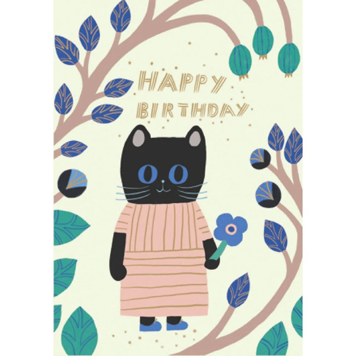Roger la Borde: Greeting Card Black Cat