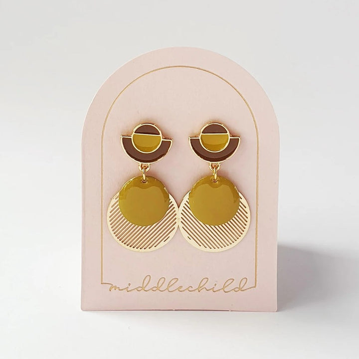 Middle Child: Sixpence Earrings Chartreuse