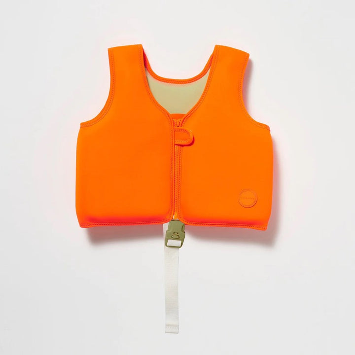 Sunnylife: Swim Vest Sonny the Sea Creature Neon Orange 2-3Y