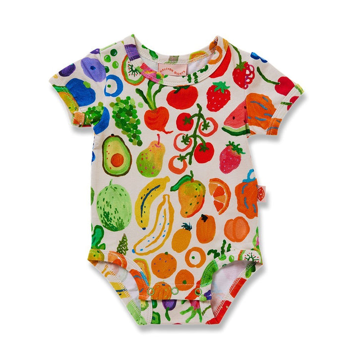 Halcyon Nights: Short Sleeve Bodysuit Eat The Rainbow