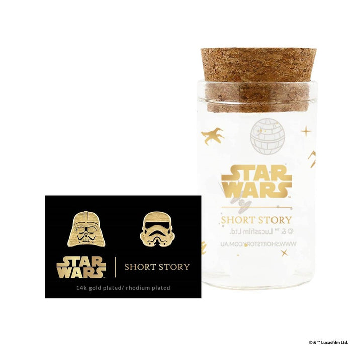 Short Story: Star Wars™ Earring Darth Vader™ & Stormtrooper™ Gold