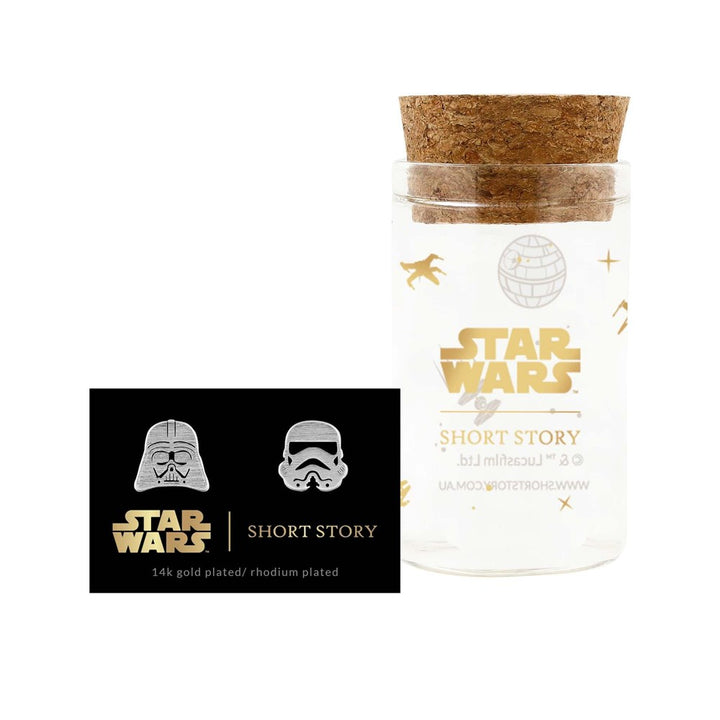 Short Story: Star Wars™ Earring Darth Vader™ & Stormtrooper™ Silver