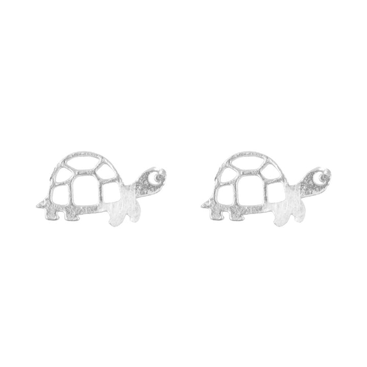 Short Story: Earring Cute Tortoise Stencil Silver