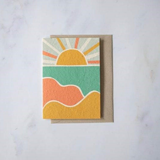 Turquoise Creative: Plantable Card Sunset