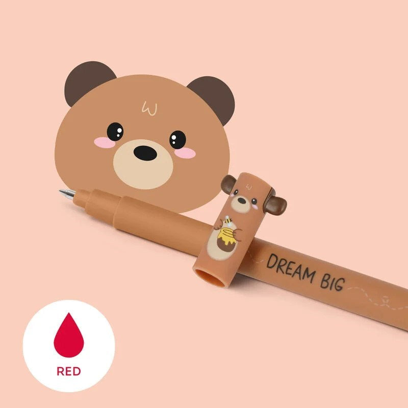 Legami: Erasable Pen Bear Red