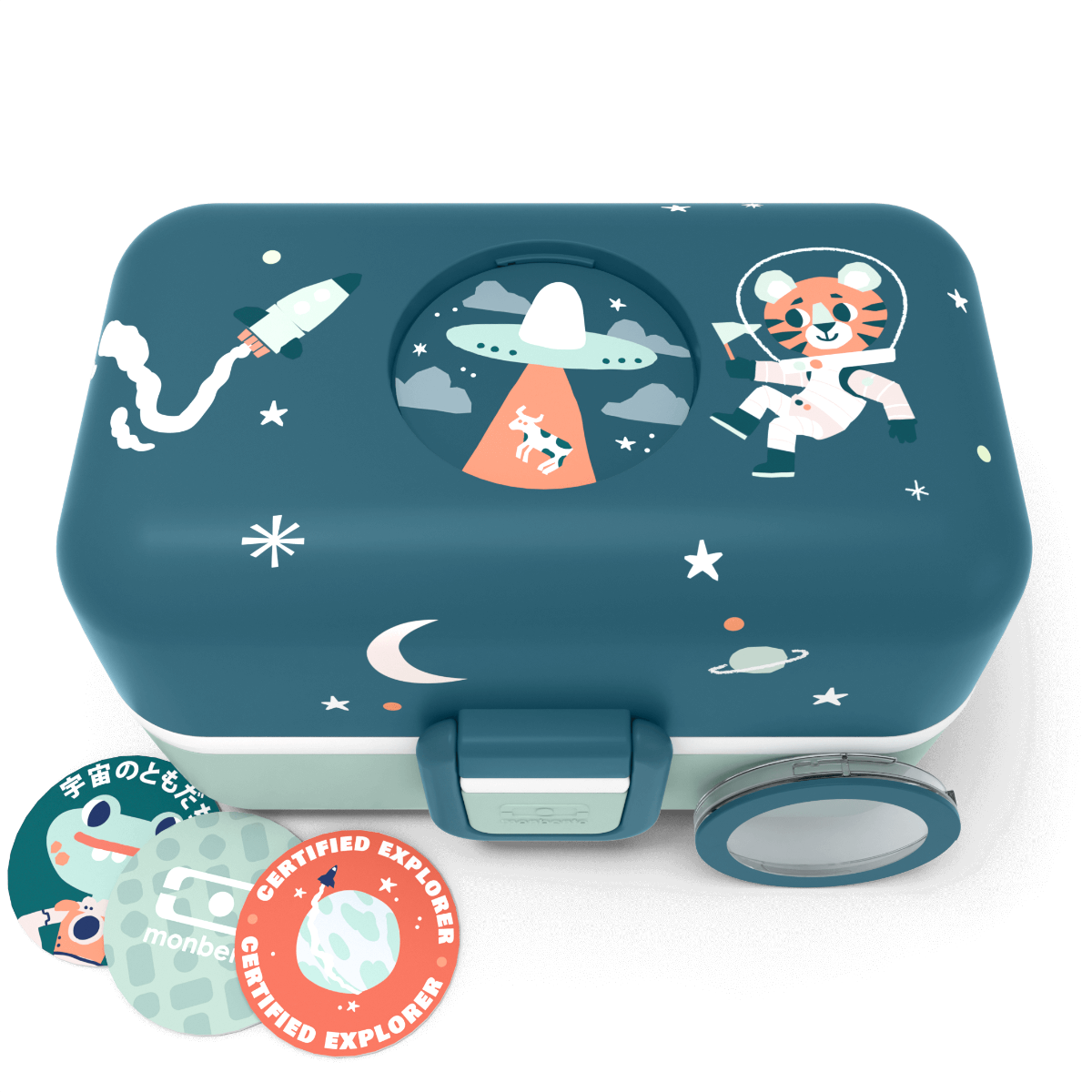 Monbento: Mb Tresor Graphic Kids Lunch Box Cosmic Blue