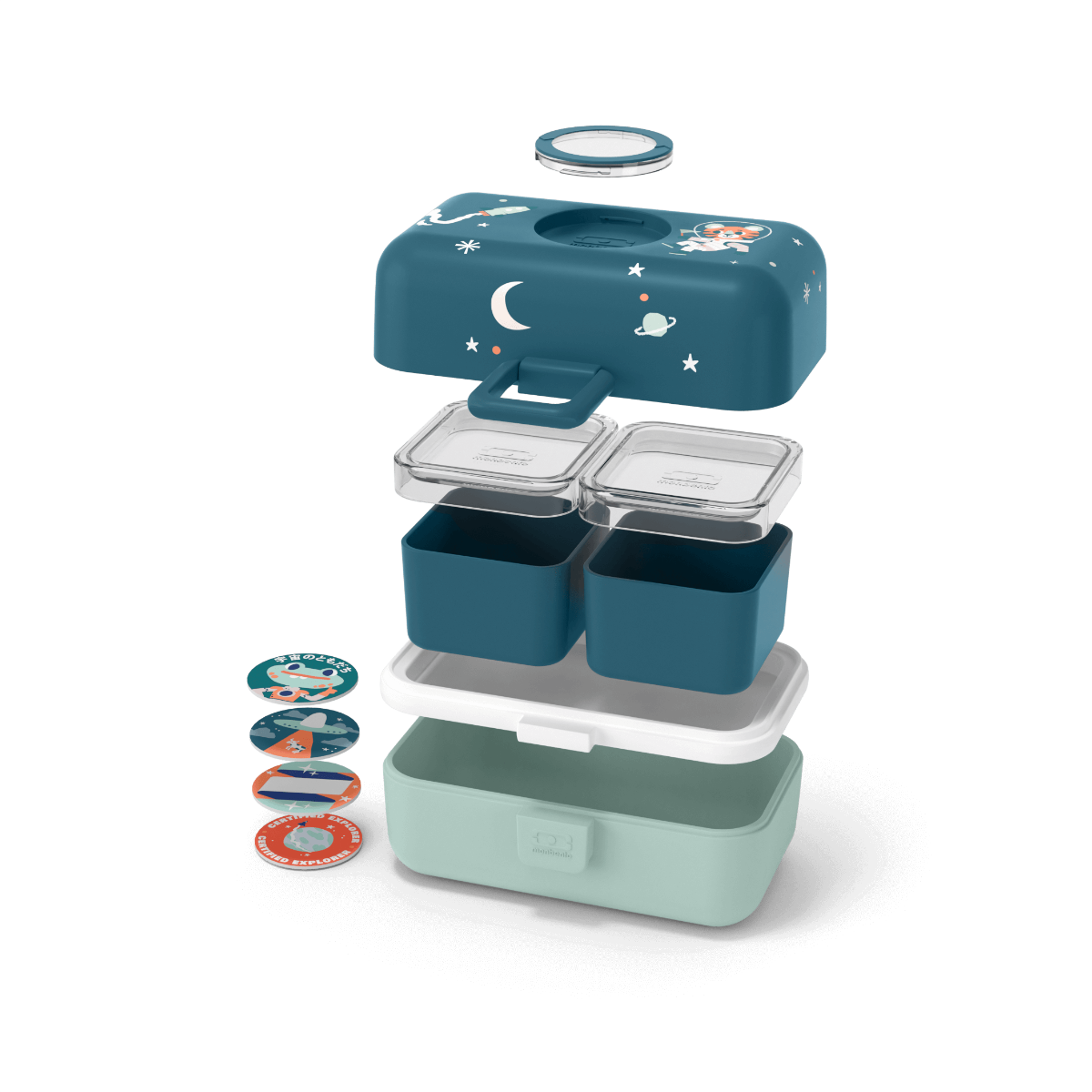 Monbento: Mb Tresor Graphic Kids Lunch Box Cosmic Blue