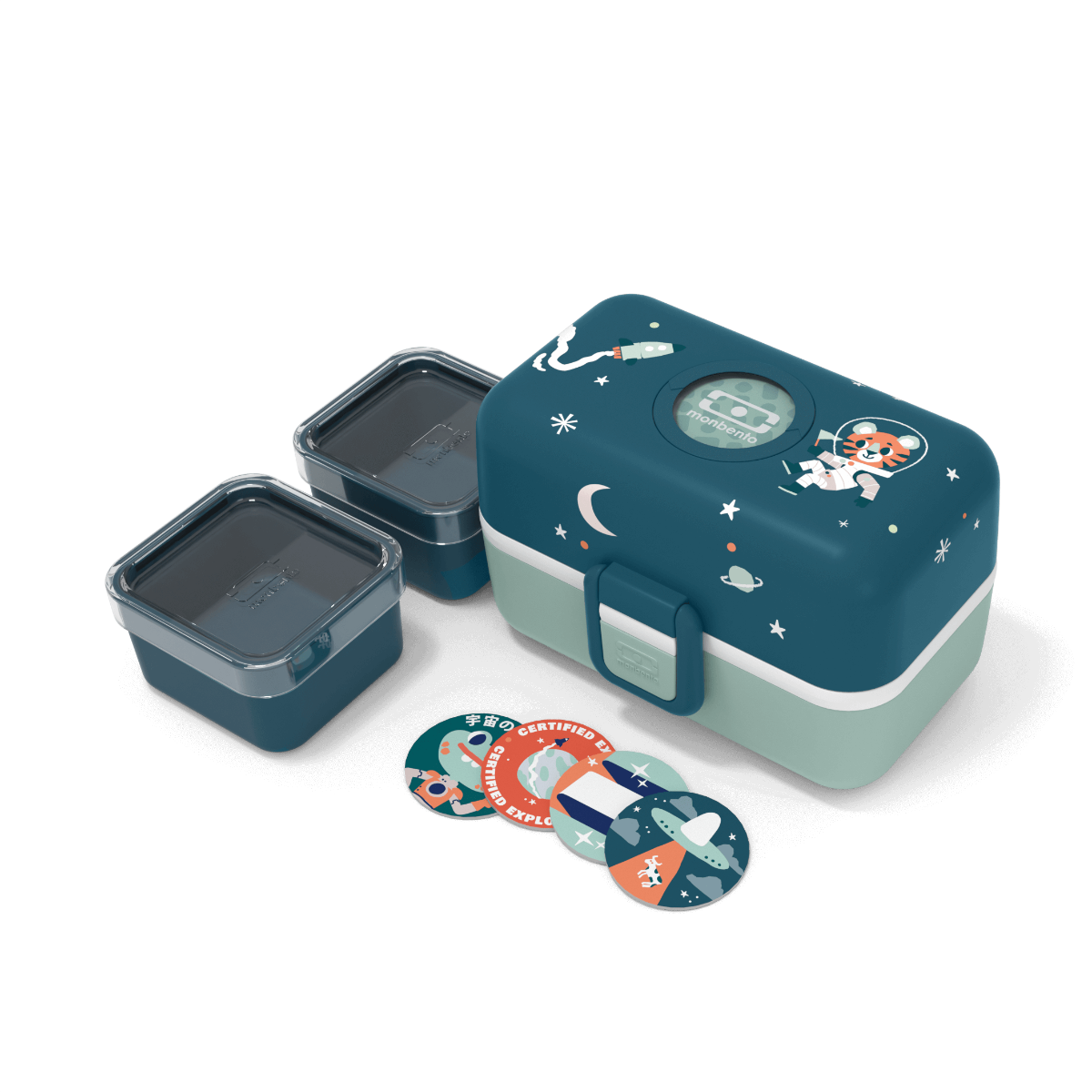 Monbento: Mb Tresor Graphic Kids Lunch Box Cosmic Blue