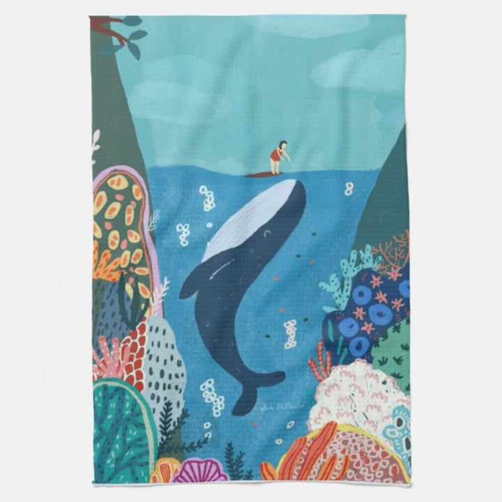 Suki McMaster: Tea Towel Surfer and Whale