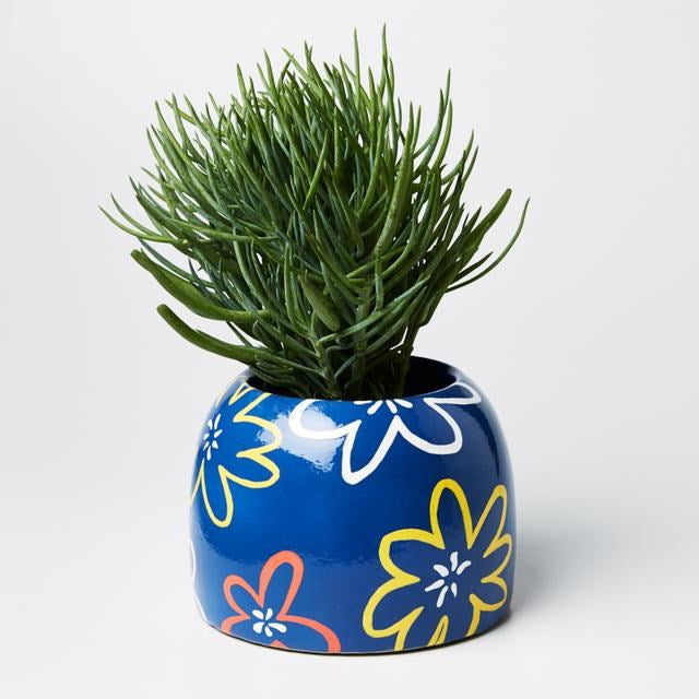 Jones & Co: Blossom Planter Blue