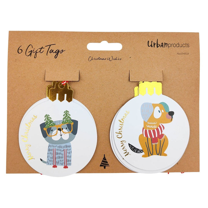 Urban Products: Bauble Gift Tag Quirky Christmas Dogs