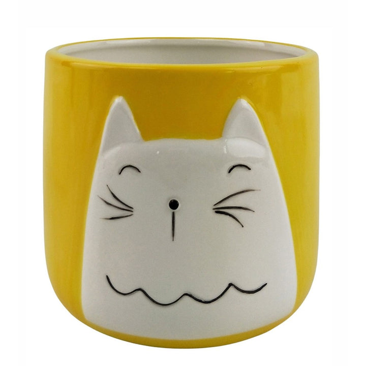Urban Products: Cute Cat Planter Yellow Small
