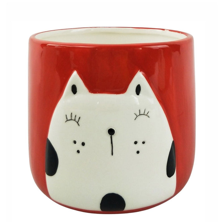 Urban Products: Cute Cat Planter Red Small