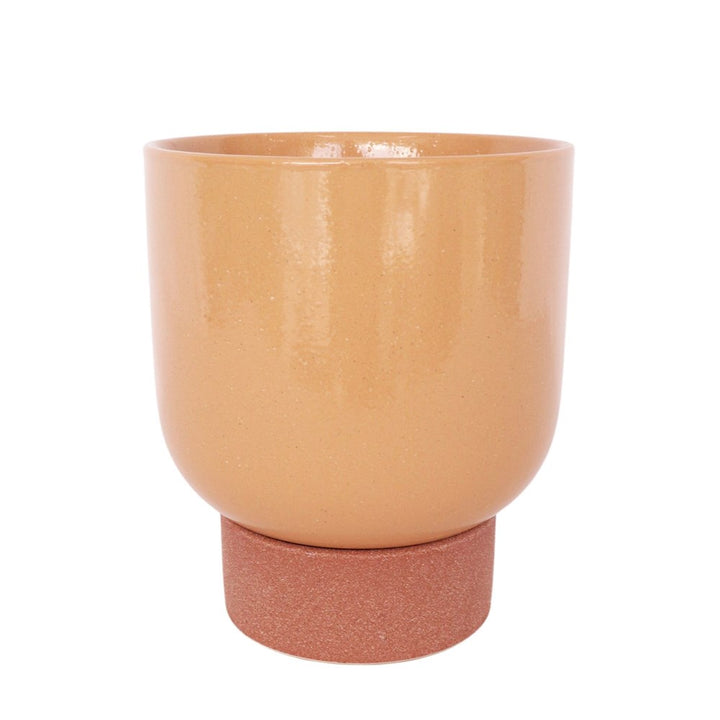 Urban Products: Prim Tall Planter with Saucer Peach & Terracotta