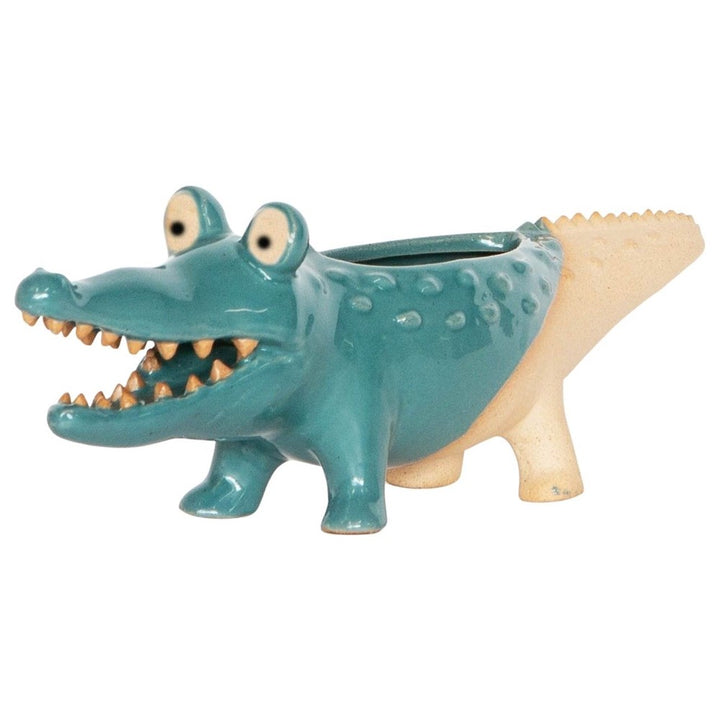 Urban Products: Quirky Croc Planter Blue & Sand Large