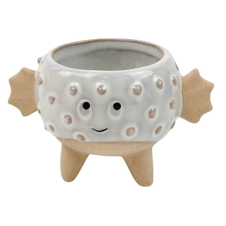 Urban Products: Puffer Fish Planter White Small