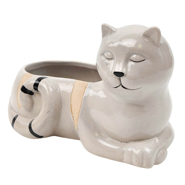 Urban Products: Laying Cat Planter Grey