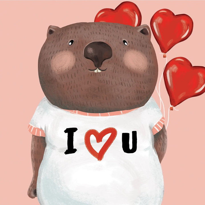 La La Land: Greeting Card Wombat Love