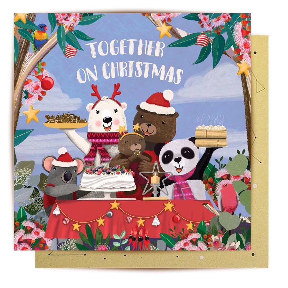 La La Land: Greeting Card Christmas Bear Guests