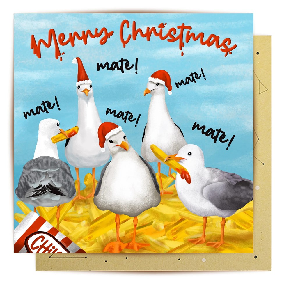 La La Land: Greeting Card Santa Seagulls