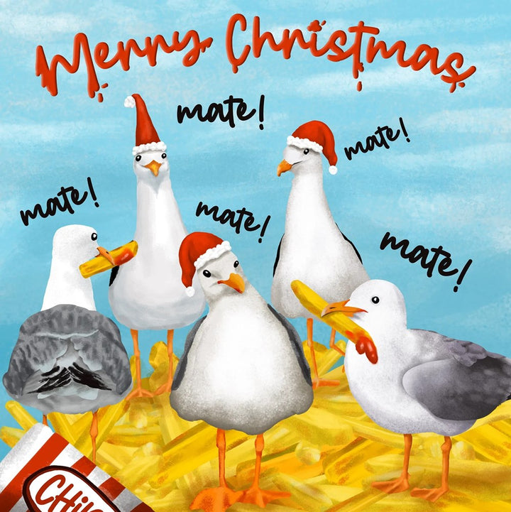 La La Land: Greeting Card Santa Seagulls